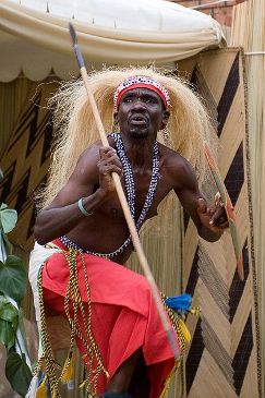 This photo of an Intore (Rwanda Warrior Dancer) was taken by Fanny Schertzer and is used courtesy of the GNU Free Documentation License 1.2.  The Intore Dancers have gained worldwide fame and are considered an integral part of Rwandan culture and tradition. (http://commons.wikimedia.org/wiki/File:Intore_7.jpg)